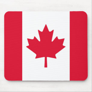 Canadian Flag Maple Leaf Red White Canada Mouse Pad