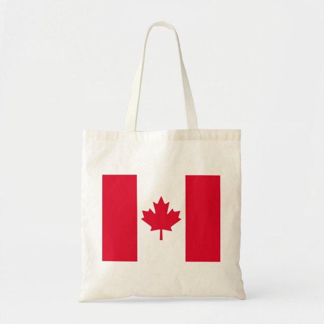 Canadian Flag Maple Leaf Red White Canada Tote Bag (Front)
