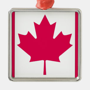 Canadian Flag Metal Ornament