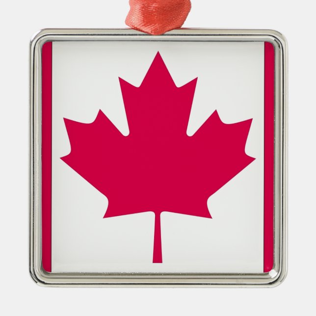 Canadian Flag Metal Ornament (Front)