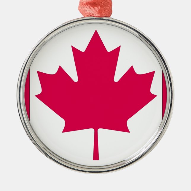 Canadian Flag Metal Ornament (Front)