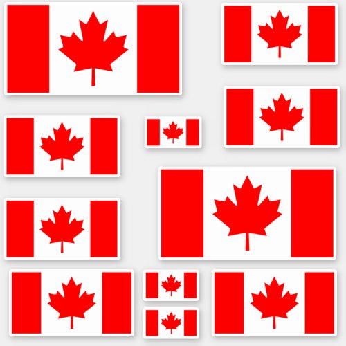 Canadian Flag Multiple Sticker