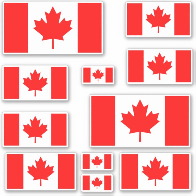 Canadian Flag Multiple Sticker (Front)