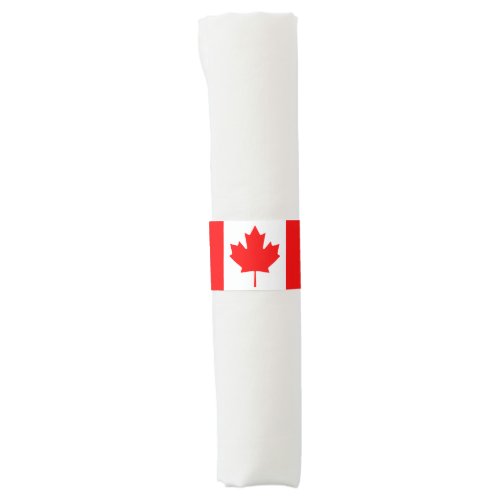Canadian flag napkin bands for Canada Day party