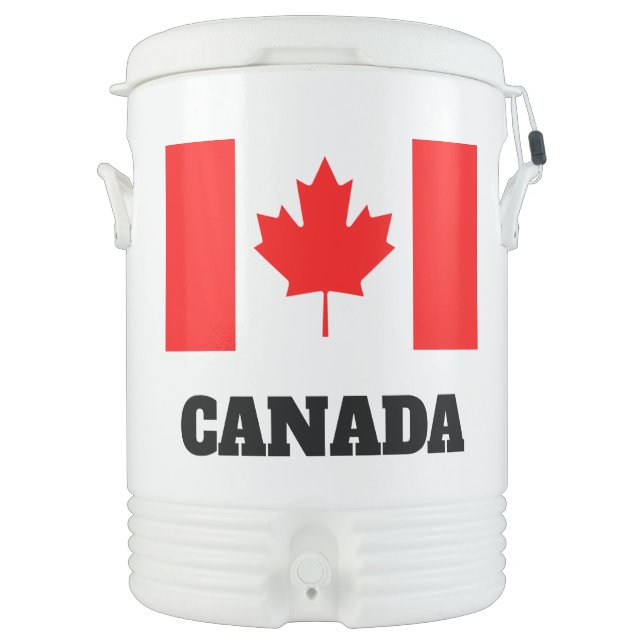 Canadian flag of Canada 10 Gallon Beverage Cooler (Front)