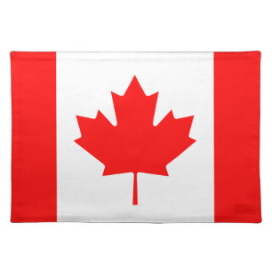 Canadian flag of Canada custom Cloth Placemat