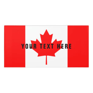 Canadian flag of Canada custom office Door Sign