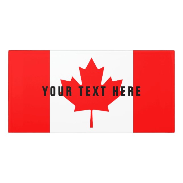 Canadian flag of Canada custom office Door Sign (Classic Front)