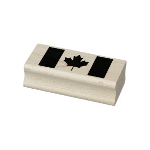 Canadian flag of Canada red ink Rubber Stamp