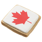 Canadian Flag of Canada Red Maple Leaf Cookies (Angled)