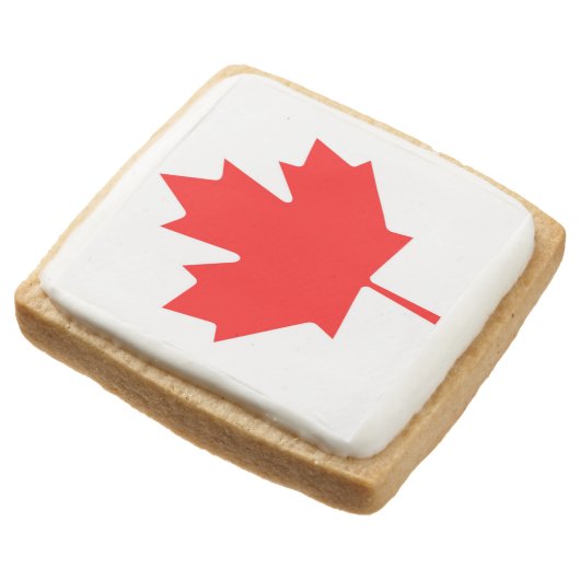 Canadian Flag of Canada Red Maple Leaf Cookies (Angled)