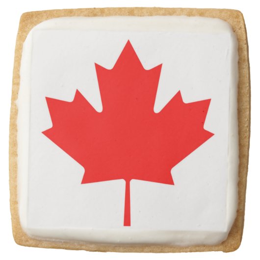 Canadian Flag of Canada Red Maple Leaf Cookies (Front)