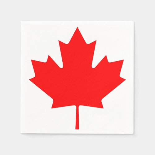 Canadian Flag of Canada Red Maple Leaf Napkins