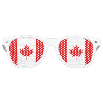 Canadian Flag Of Canada Red Maple Leaf Patriotic Retro Sunglasses by Classicville at Zazzle