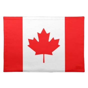 Canadian Flag Of Canada Red Maple Leaf Placemat by Classicville at Zazzle