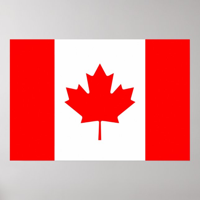 Canadian Flag of Canada Red Maple Leaf Poster (Front)