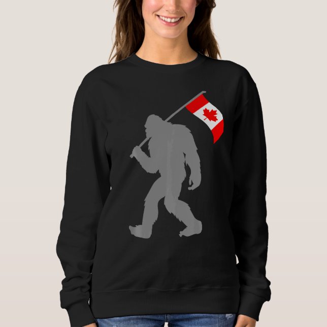 Canadian Flag On Canada Flag Sweatshirt (Front)