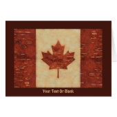 Canadian Flag On Inner Birch Bark (Front Horizontal)