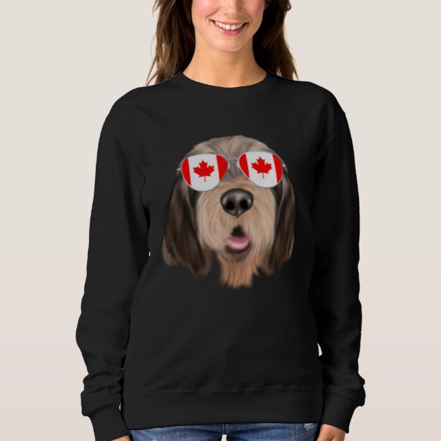 Canadian Flag Otterhound Dog Canada Pocket Sweatshirt (Front)
