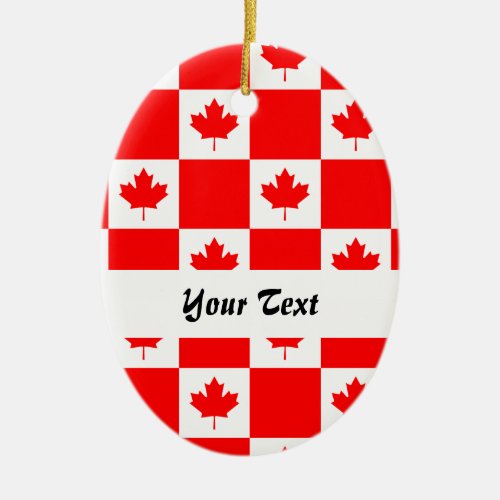 Canadian flag pattern ceramic ornament