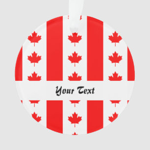 Canadian flag pattern ornament
