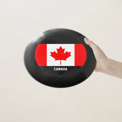 Canadian flag personalised frisbee disc