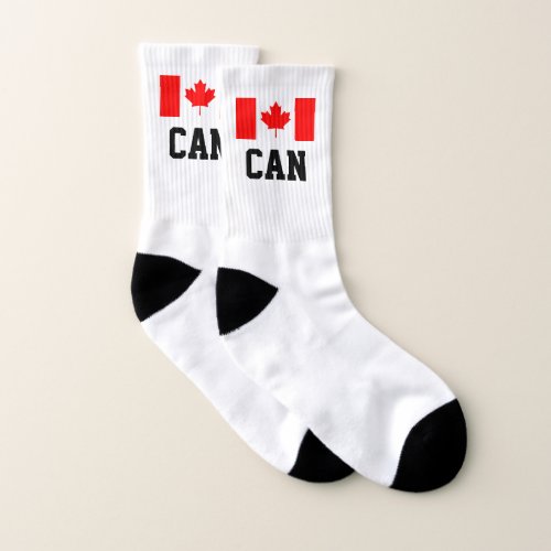 Canadian flag personalized sport socks for Canada
