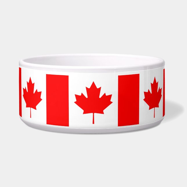 Canadian Flag Pet Bowl (Front)