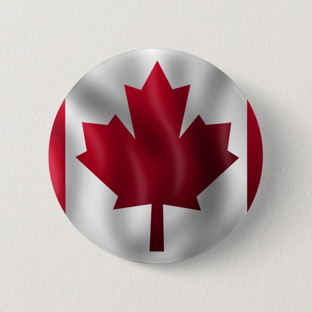 Canadian Flag Pinback Button (Front)
