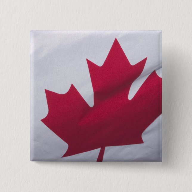 Canadian Flag. Pinback Button (Front)
