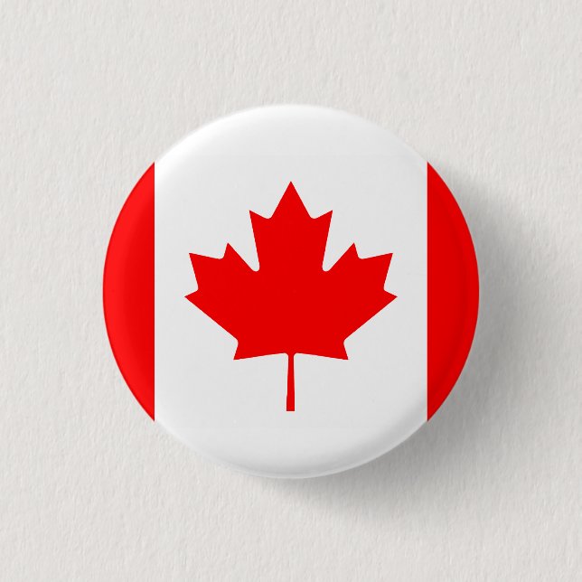 Canadian flag pinback buttons (Front)