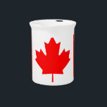 Canadian flag Pitcher<br><div class="desc">Show your support for Canada by wearing a Canadian flag on your shirt,  or surround yourself with cups,  mugs,  or banners with the Canadian flag!</div>