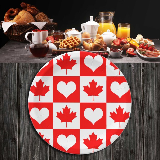 Canadian flag plates, Birthday, Canada Party Paper Plates (Creator Uploaded)