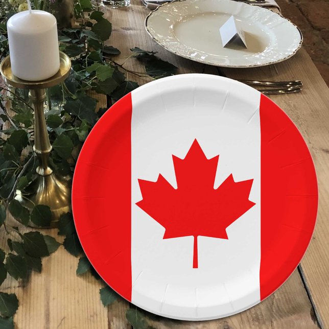 Canadian Flag plates, party, sports, Canada Paper Plates (Creator Uploaded)
