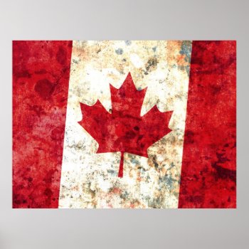 Canadian Flag Poster by RodRoelsDesign at Zazzle