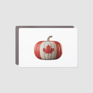 Canadian Flag Pumpkin Maple Leaf Thanksgiving Over Car Magnet