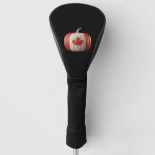Canadian Flag Pumpkin Maple Leaf Thanksgiving Over Golf Head Cover