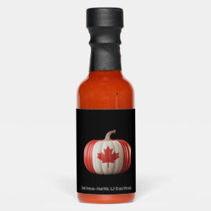 Canadian Flag Pumpkin Maple Leaf Thanksgiving Over Hot Sauces