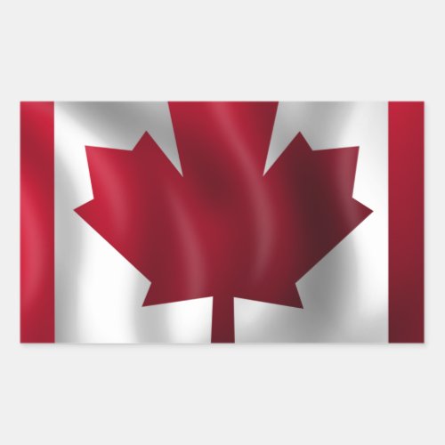 Canadian Flag Rectangular Sticker