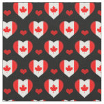 Canadian Flag &amp; Red Heart fashion Fabric /Canada