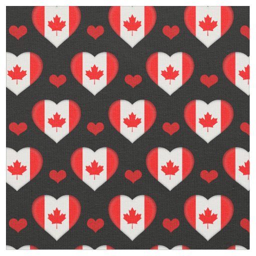 Canadian Flag & Red Heart fashion Fabric /Canada