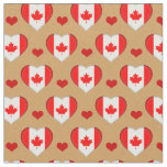 Canadian Flag &amp; Red Heart fashion Fabric /Canada