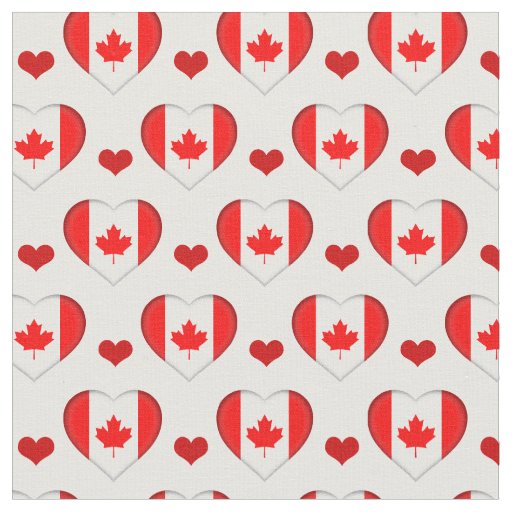 Canadian Flag & Red Heart fashion Fabric /Canada