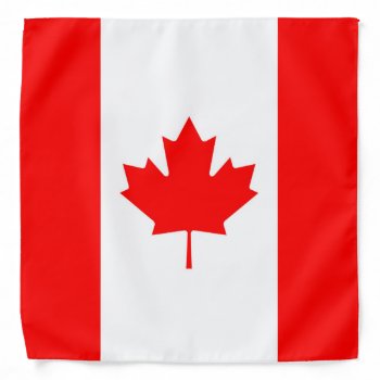 Canadian Flag Red Maple Leaf Bandana by Classicville at Zazzle