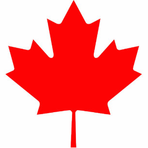 Canadian Flag Red Maple Leaf Cutout