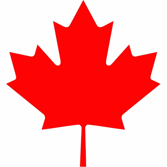 Canadian Flag Red Maple Leaf Cutout (Front)