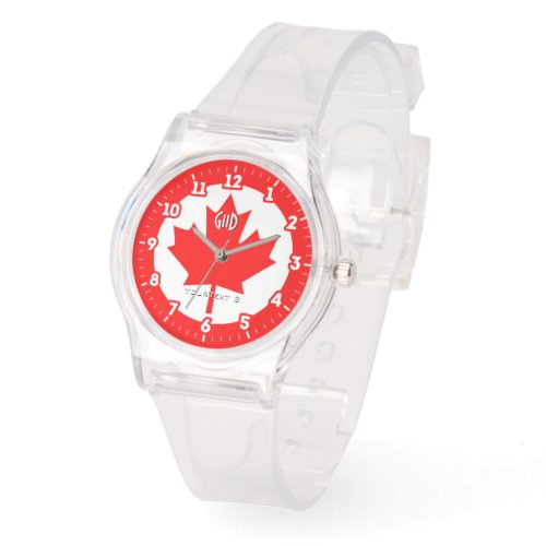 Canadian Flag Red Maple Leaf on a Watch