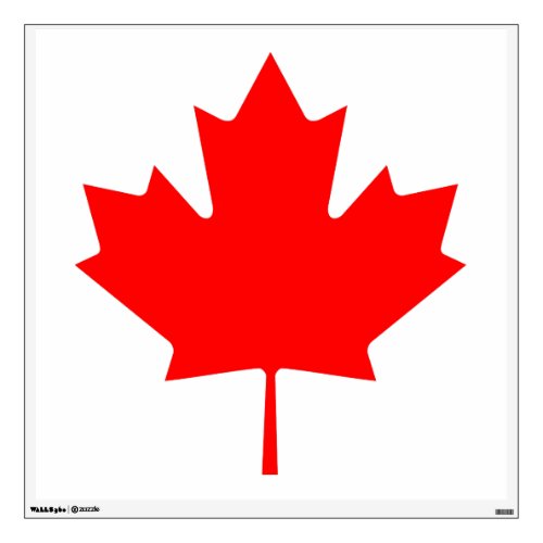 Canadian Flag Red Maple Leaf Wall Decal