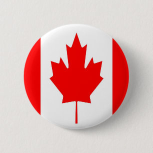Canadian Flag Round Button