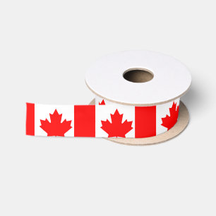 Canadian Flag Satin Ribbon
